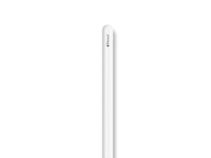 Image shows close up of end of apple pencil on white background