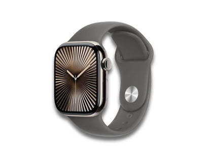 Apple Watch Series 10 Natural Titanium Front Side View