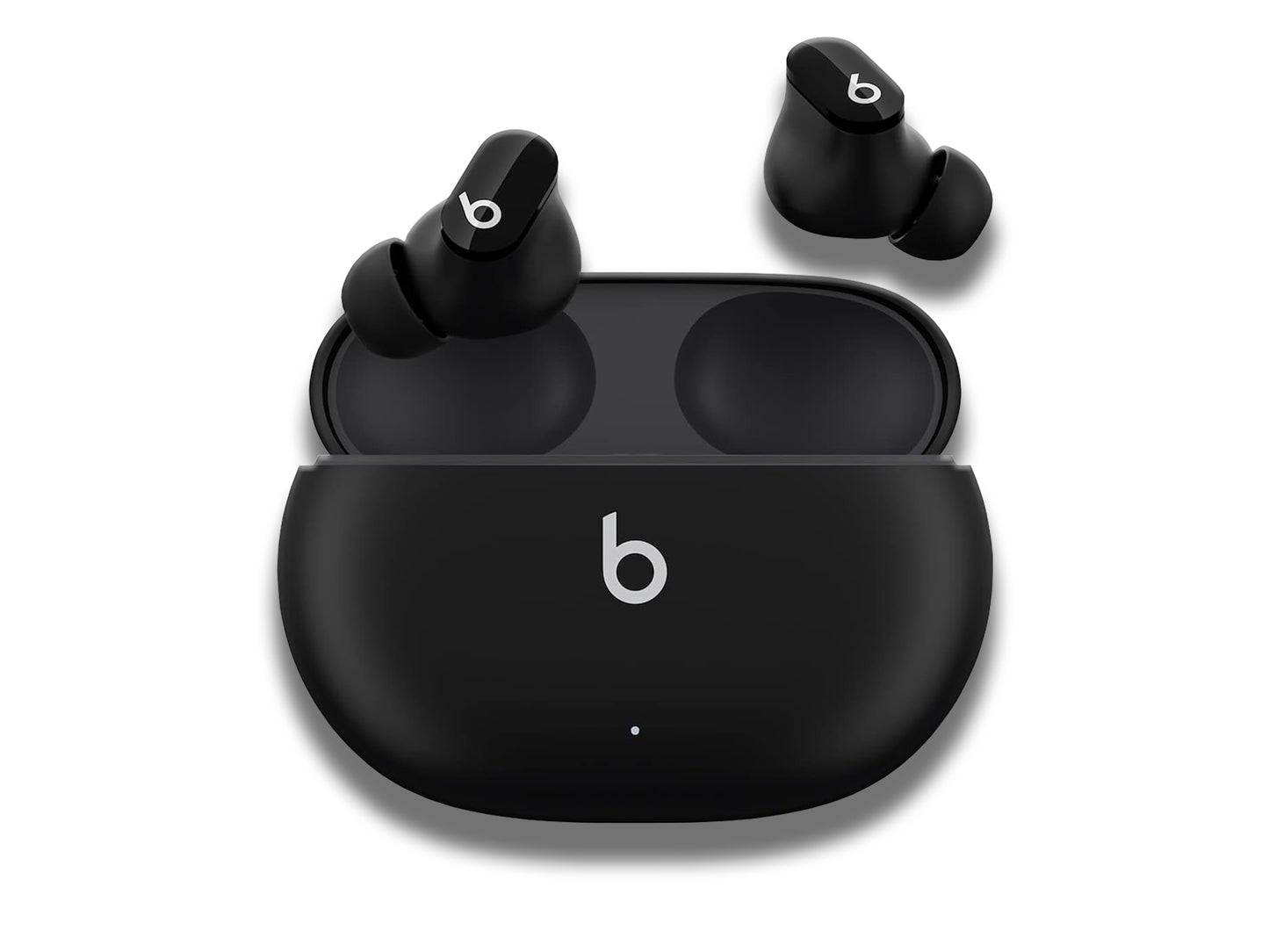 Beats Studio Buds Noise Cancelling Earphones In Black Buds Above Case