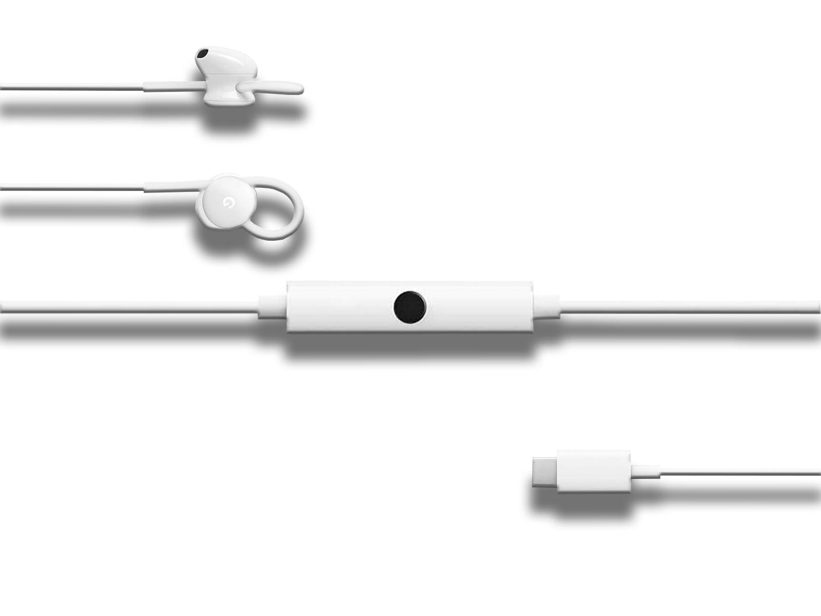 Google Pixel USB-C Earphones Left And Right Earbuds And connector