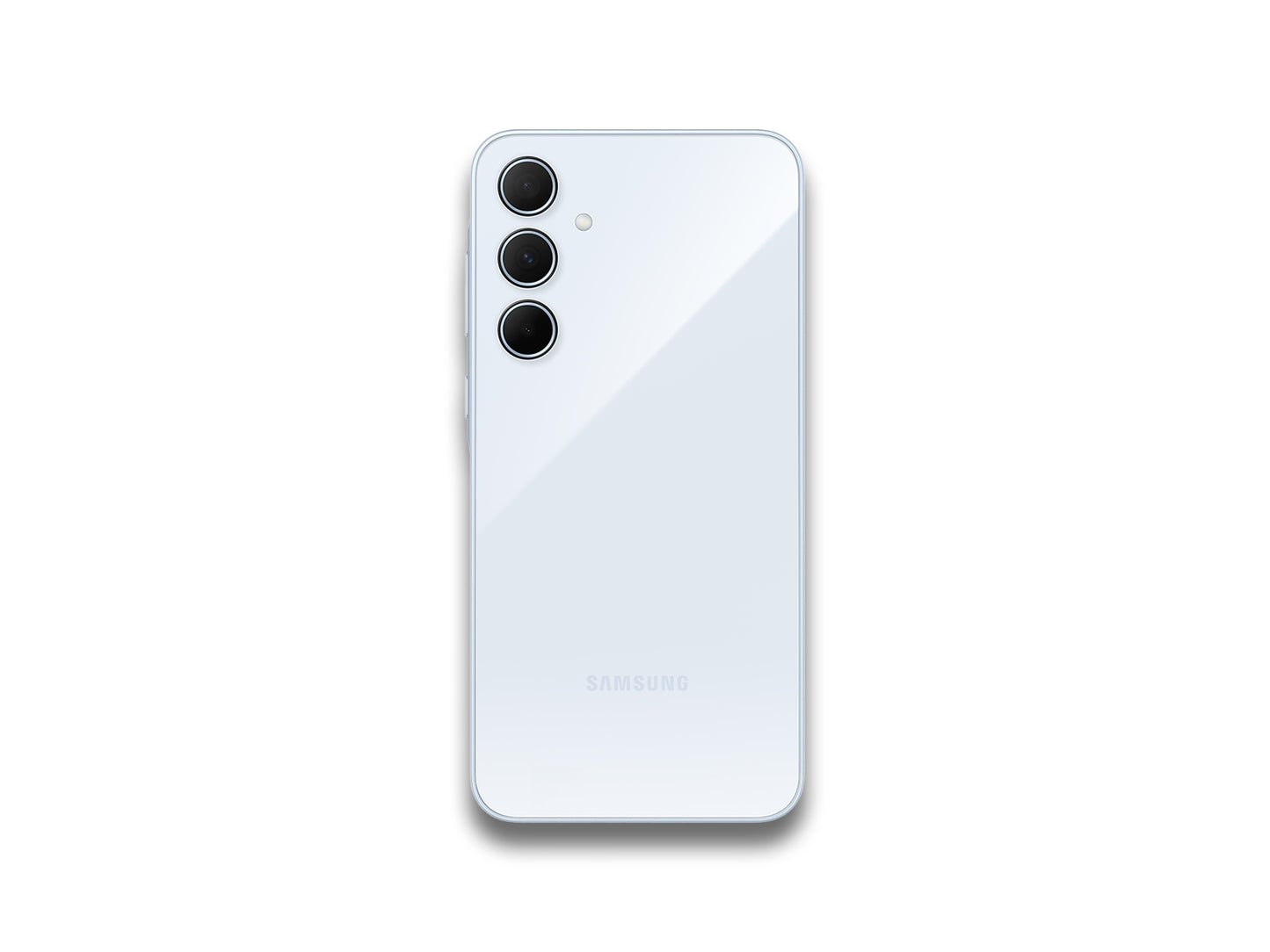 Samsung Galaxy A35 Blue Back View On White Background