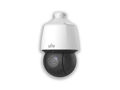 Uniarch 4mp Network PTZ Camera other side angled View on a White Background