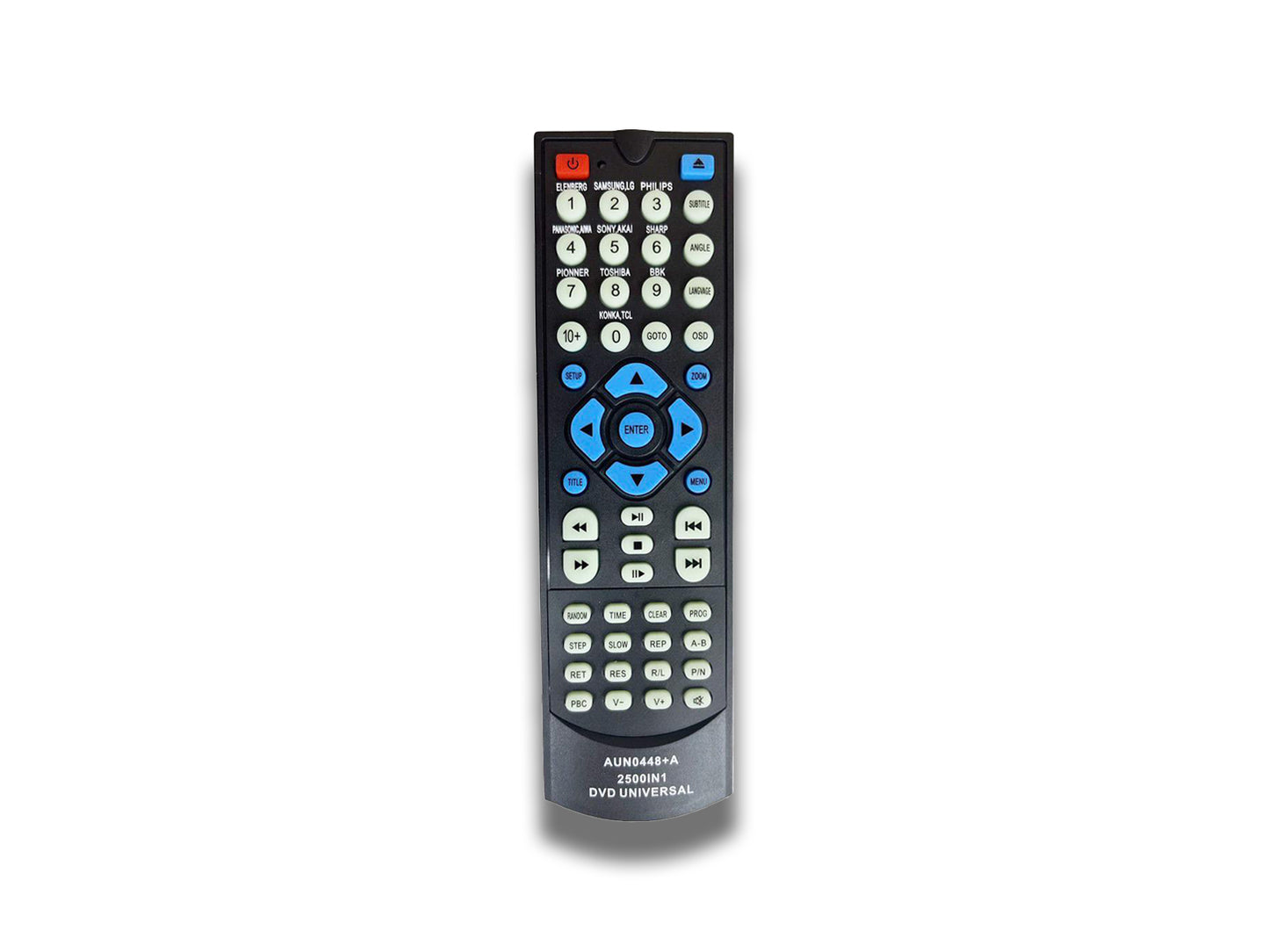 Universal DVD Player Remote Control Front View