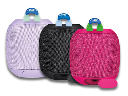 WonderBoom 3rd Generation Speaker In Black, Pink, And Lavender Back View