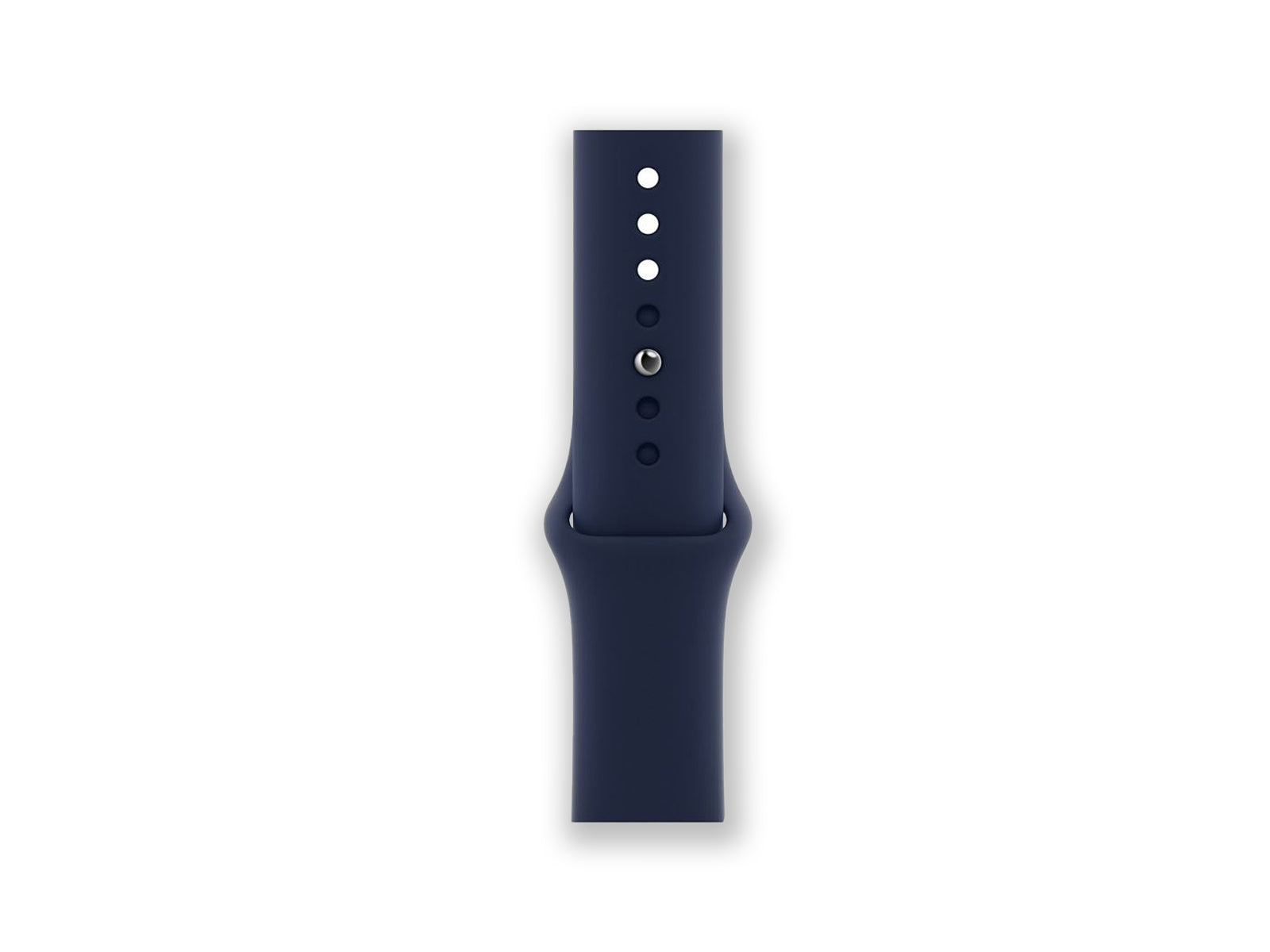 apple watch strap Navy overhead view on a white background