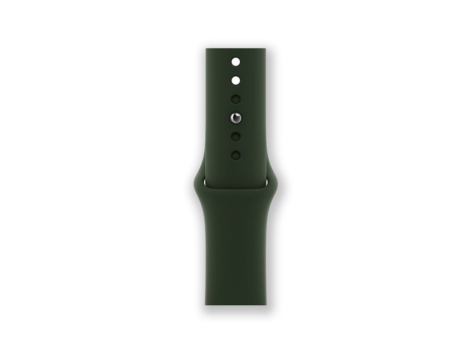 apple watch strap Green overhead view on a white background