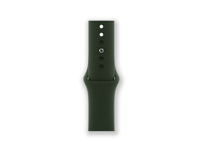 apple watch strap Green overhead view on a white background