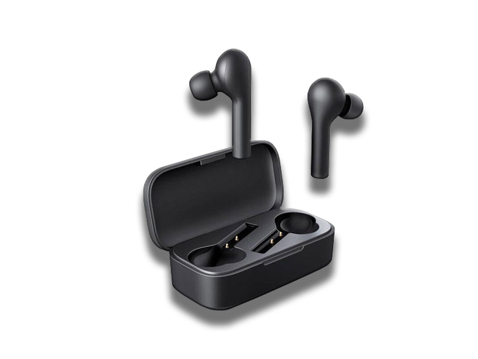 Aukey EP-T21 True Wireless Earbuds above charging case