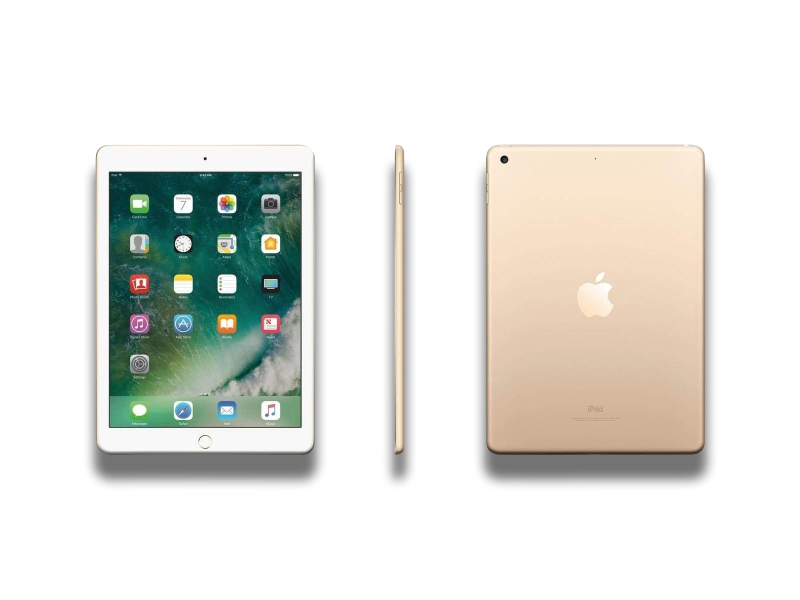 iPad 5 In Gold, Front, Back And Side View