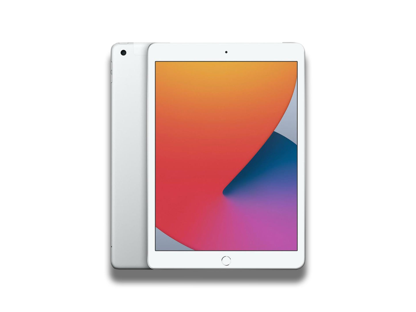 Apple iPad 8th Gen In Silver Front And Back