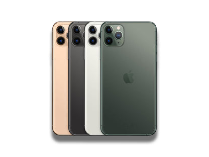 Apple iPhone 11 Pro In Gold, Space Grey, Silver, And Midnight Green Back