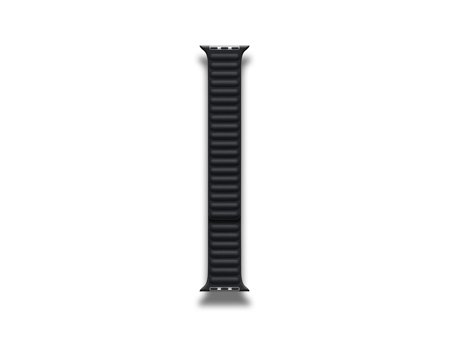 Apple Watch Strap Leather Link 45mm Midnight S/M Overhead View