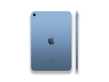 iPad 10th Generation Blue side view and back view 