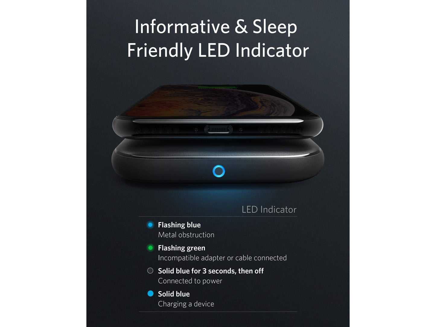 Anker Wireless PowerWave Pad LED Indicator